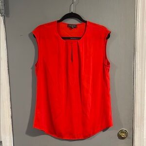 The Limited Red‎ Sleeveless Pleated Blouse Size M
